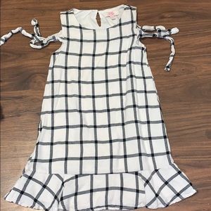 Girl’s Black and White Checkered Dress